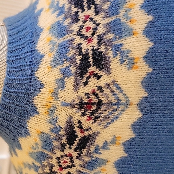 Vintage Shetland Fair Isle Cardigan Sweater - Picture 7 of 7